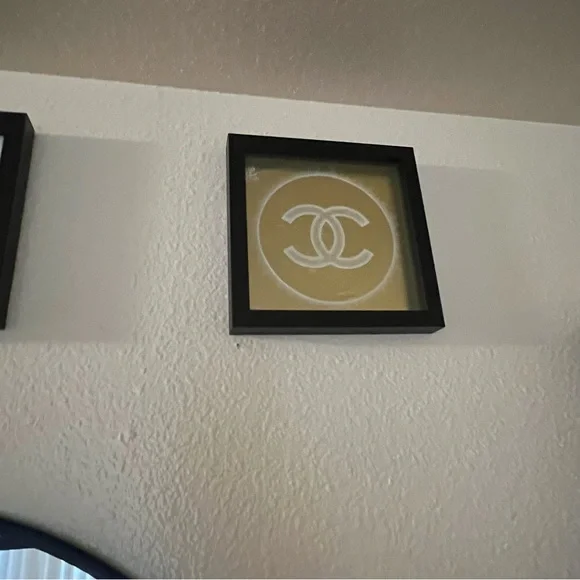 Elegant Black and Gold CHANEL Wall Decor Set - Picture 9 of 9
